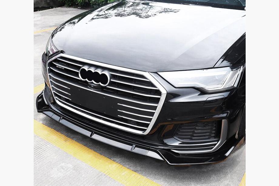 Audi A6 C8 2018–2025 Predný lip spojler (čierny) Image