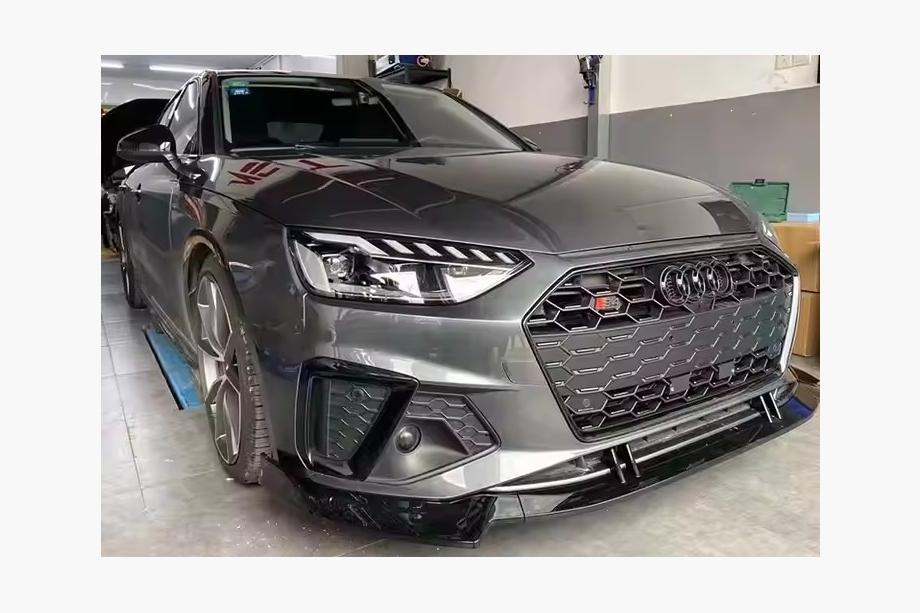 Audi A4 B9 2015–2024 Predný lip spojler 2021-2023 (čierny) Image