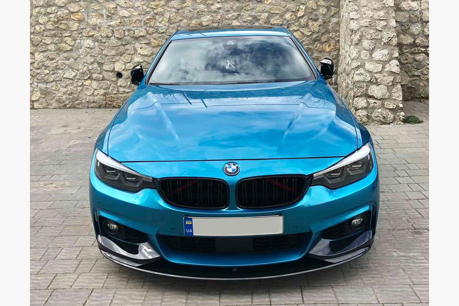 BMW 4 séria F32/F33/F36 2012–2020 Predný lip spojler 1234 Upgrade (čierny) Fotografia 1