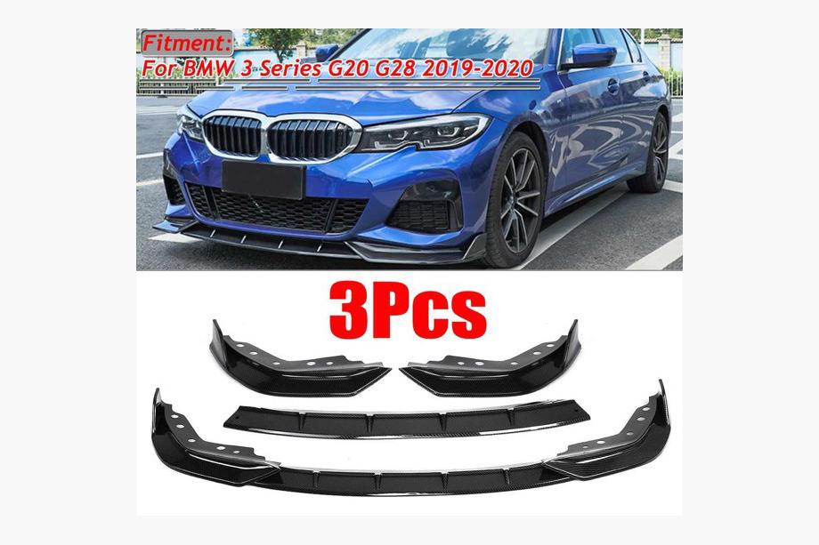 BMW 3. rad G20/G21 2018– Predný lip spojler 1234 Upgrade (čierny) Image