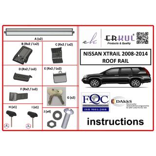 Uzamykateľné priečniky na integrované strešné lyžiny WingBar V1 (2 ks) Nissan X-trail T31 2007–2014 fotografia 2