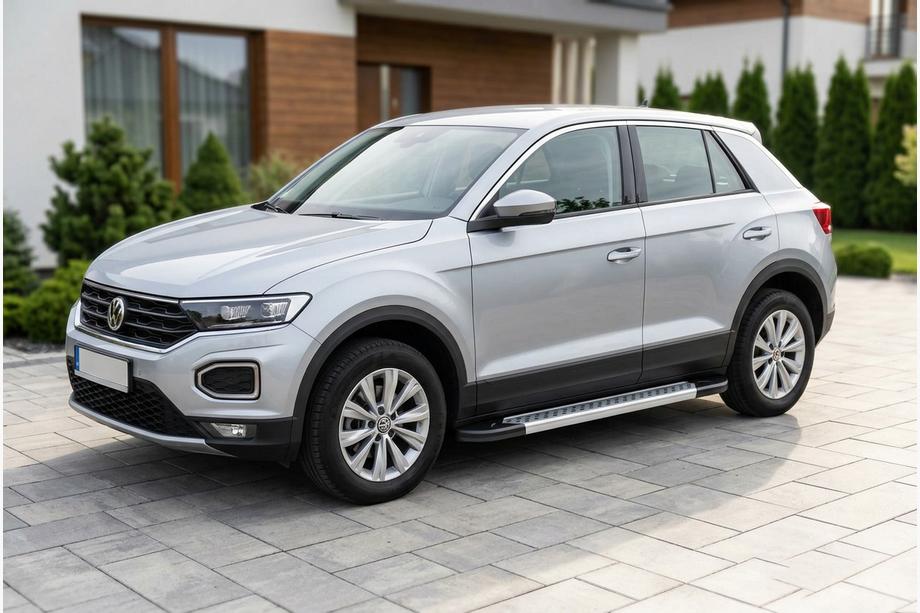 Volkswagen T-Roc 2017–2025 Bočné nášľapy Vision New Grey (2 ks, hliník) Fotografia 1