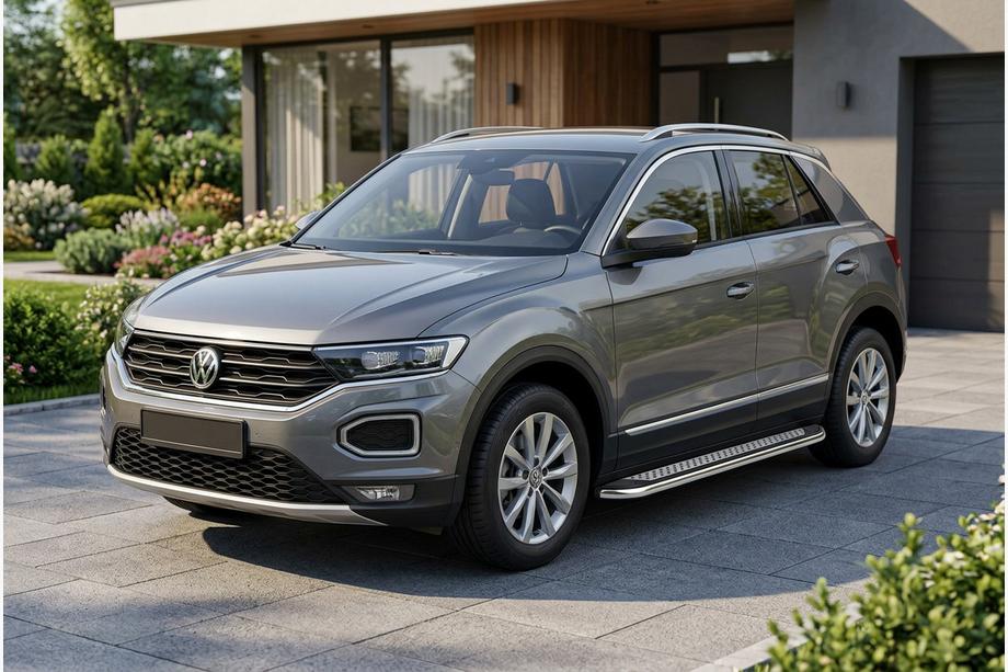 Volkswagen T-Roc 2017–2025 Bočné prahy Maydos V2 (2 ks, hliník / nehrdzavejúca oceľ) Image