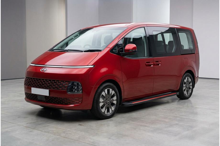 Hyundai Staria 2021– Bočné nášľapy Maya Red (2 ks., hliník) Image