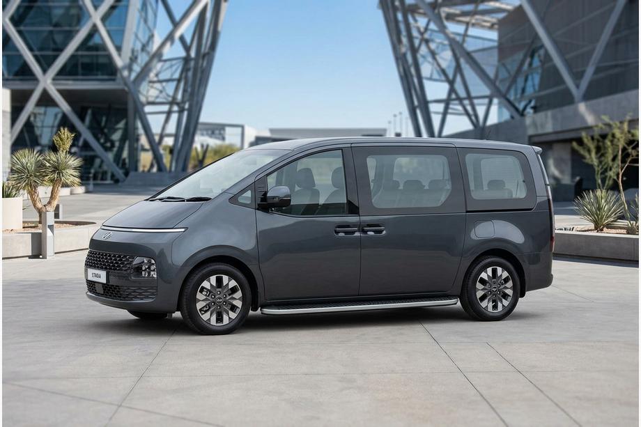 Hyundai Staria 2021– Bočné prahy Tayga Grey (2 ks, hliník) Image