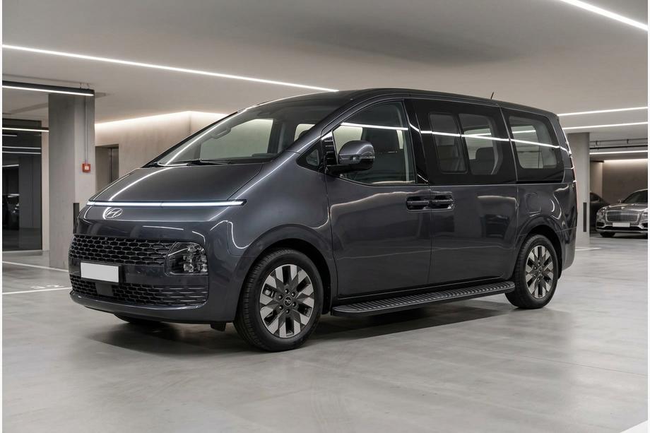 Hyundai Staria 2021– Bočné prahy Tayga Black (2 ks, hliník) Image