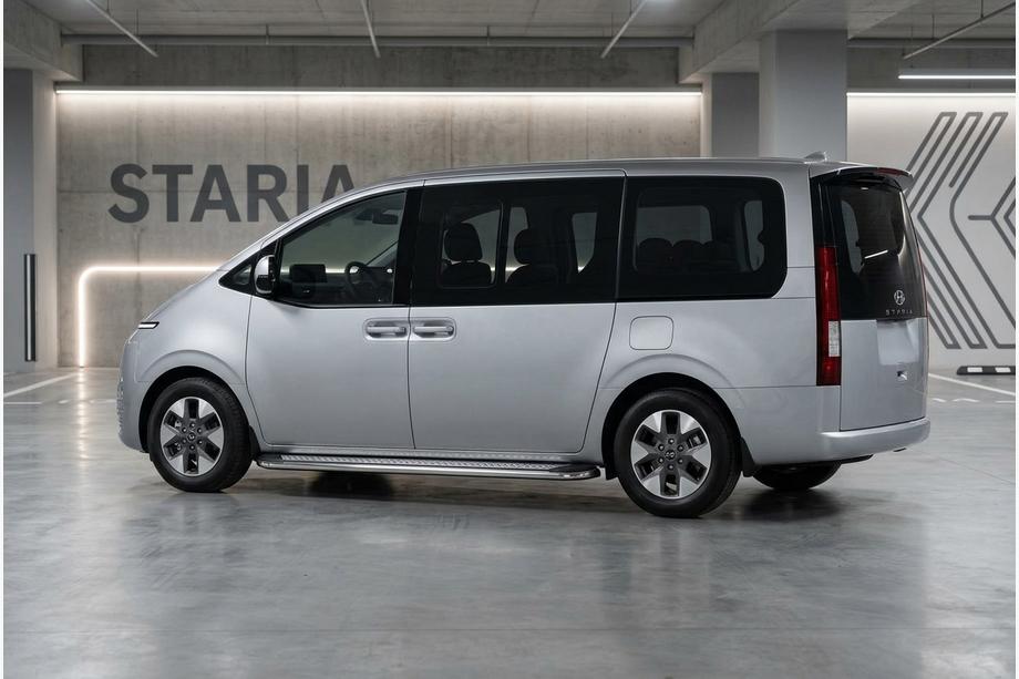 Hyundai Staria 2021– Bočné prahy Maydos V2 (2 ks, hliník / nehrdzavejúca oceľ) Image
