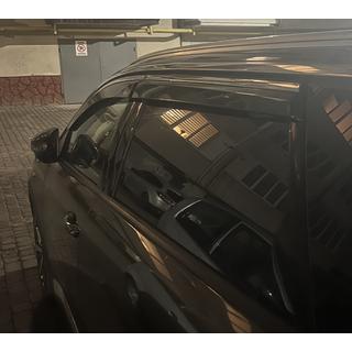 Okenné deflektory vetra s chrómovou lištou (4 ks, Niken) fotografia 3