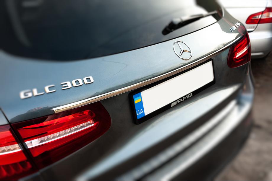 Mercedes GLC X253 2015–2022 Chrómová lišta nad ŠPZ (nerez) Fotografia 3