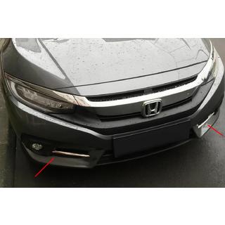 Nerezové kryty hmloviek Carmos (2 ks) Honda Civic Sedan X 2016–2021 fotografia 1