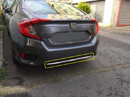 Honda Civic Sedan X 2016–2021 Nerezová lišta na hranu zadného nárazníka fotografia 1
