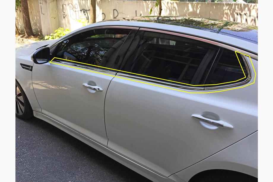 Kia Optima 2010–2016 Spodné okenné lišty (6 ks, nerez) Image
