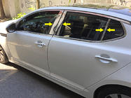 Kia Optima 2010–2016 Lišty stĺpikov dverí (6 ks, nerez) fotografia 1