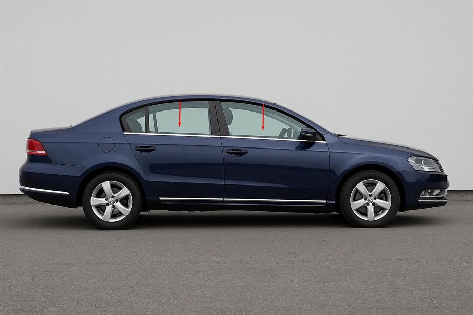 Volkswagen Passat B7 2012–2015 Ozdobná lišta okna SD/SW (nerez) Image