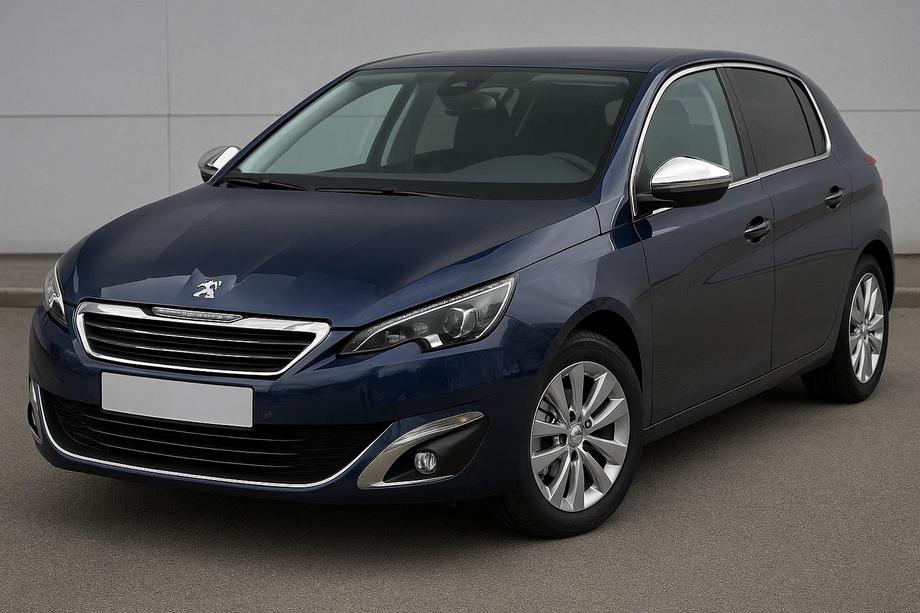 Peugeot 308 2014–2021 Nerezové chrómové kryty spätných zrkadiel (2 ks) OmsaLine – talianska nehrdzavejúca oceľ Fotografia 3