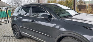 Kia Sportage 2021– Okenné deflektory s chrómovou lištou Niken (pre SWB, 4 ks) fotografia 4