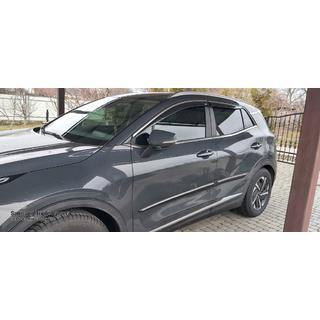 Okenné deflektory s chrómovou lištou Niken (pre SWB, 4 ks) Kia Sportage 2021– fotografia 3