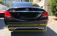 Mercedes C-class W205 2014–2021 Nerezový kryt rohu zadného nárazníka V1 fotografia 1