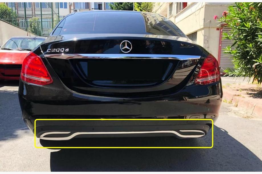 Mercedes C-class W205 2014–2021 Nerezový kryt rohu zadného nárazníka V1 Image