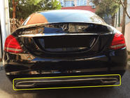 Mercedes C-class W205 2014–2021 Nerezový kryt konca nárazníka V2 fotografia 1