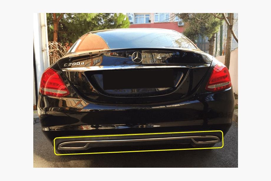 Mercedes C-class W205 2014–2021 Nerezový kryt konca nárazníka V2 Image
