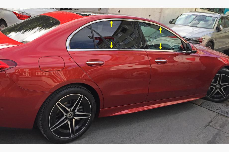 Mercedes trieda C W206 2022– Kompletné nerezové lišty okolo okien Image