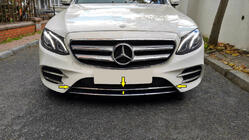 Mercedes Trieda E W213 2016–2023 Chrómová lišta na predný nárazník 2016-2020 (nerez) fotografia 1