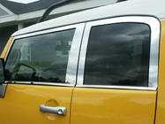 Toyota FJ Cruiser 2006–2022 Sada okenných líšt (nehrdzavejúca oceľ, 16 ks) fotografia 4