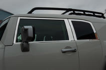 Toyota FJ Cruiser 2006–2022 Sada okenných líšt (nehrdzavejúca oceľ, 16 ks) fotografia 3