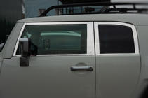 Toyota FJ Cruiser 2006–2022 Sada okenných líšt (nehrdzavejúca oceľ, 16 ks) fotografia 12