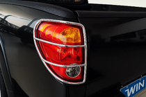 Mitsubishi L200 2006–2015 Ochranné kryty zadných svetiel z nehrdzavejúcej ocele (2 ks) fotografia 1