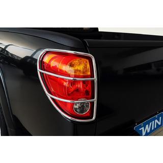 Ochranné kryty zadných svetiel z nehrdzavejúcej ocele (2 ks) Mitsubishi L200 2006–2015 fotografia 1