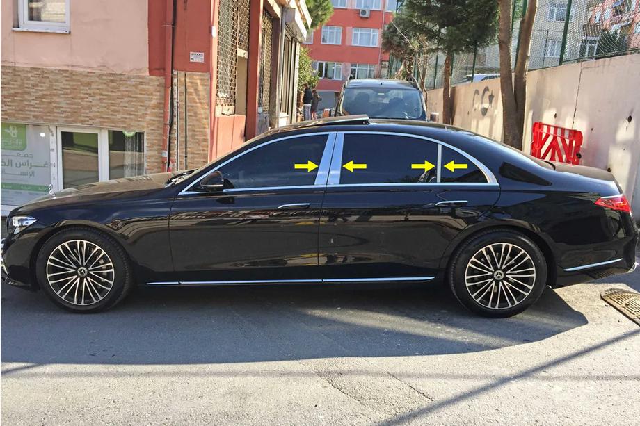 Mercedes S-class W223 2020– Kryty stĺpikov (nerez) Image