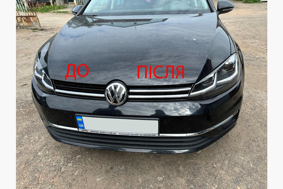Volkswagen Golf 7/E-Golf 2012–2020 Lišty na masku 2017-2020 (nerez) Image