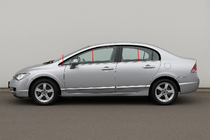 Honda Civic Sedan VIII 2006–2011 Spodné okenné lišty (6 ks, nerez) OmsaLine – talianska nehrdzavejúca oceľ fotografia 1