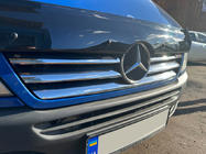 Mercedes Sprinter W901/902/903/904/905 1995–2006 Široké nerezové lišty na prednú masku (2002-2006, 6 dielov) fotografia 1